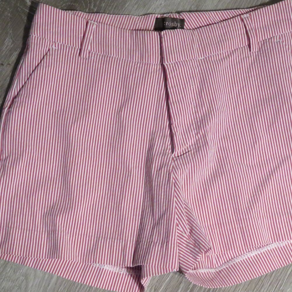 crosby Red & White Stripe Shorts Size 4 (K557)